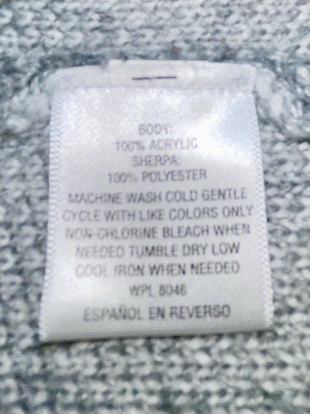 Style & Co XL Gray Sherpa Trim Open Front Cardigan Cozy Pockets Casual Chic - Picture 9 of 12